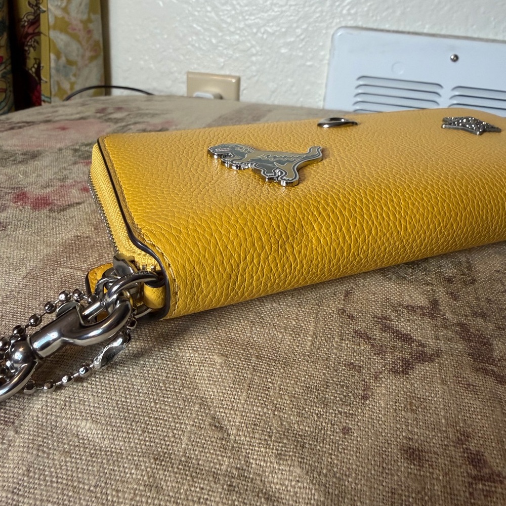 Coach Customized XL Continental Wallet in Canary Yellow - Picture 8 of 8